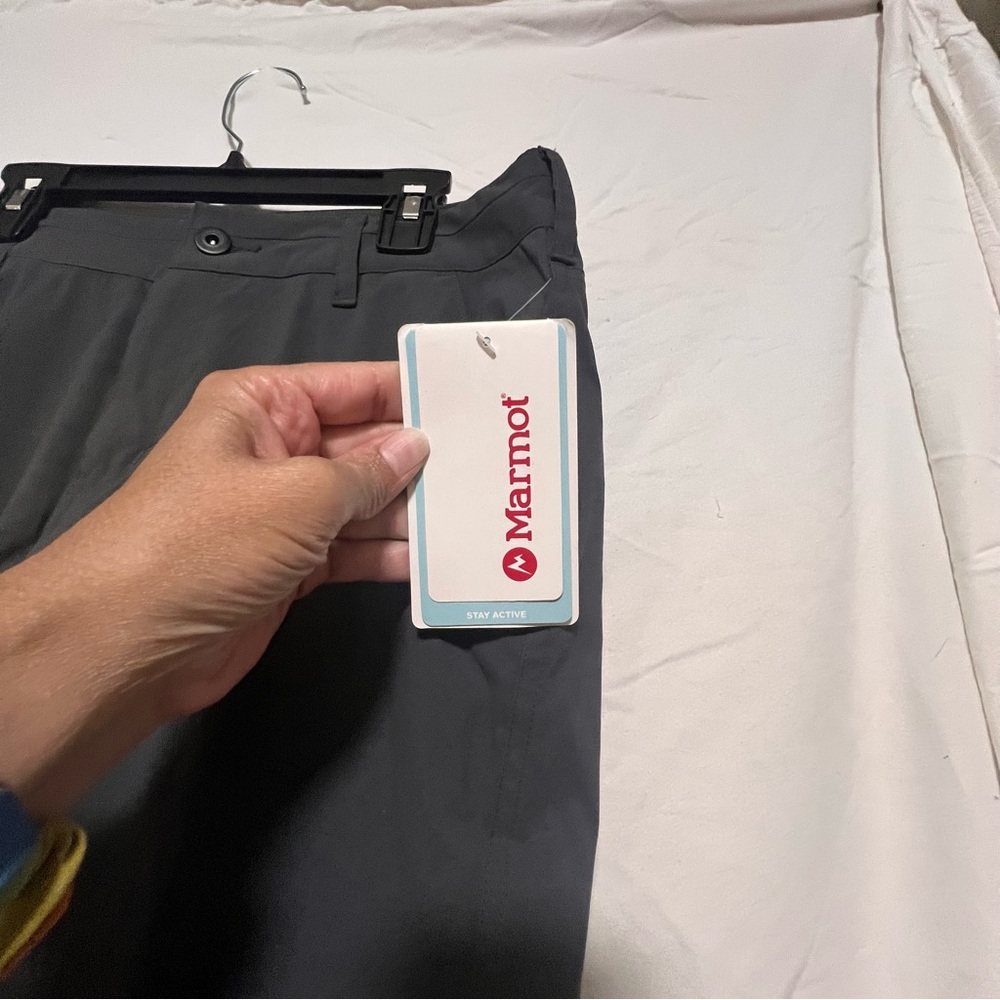 NEW Marmot Gray Raina Hiking Outdoor Rain Pants Spring Waterproof Activewear - Picture 8 of 16